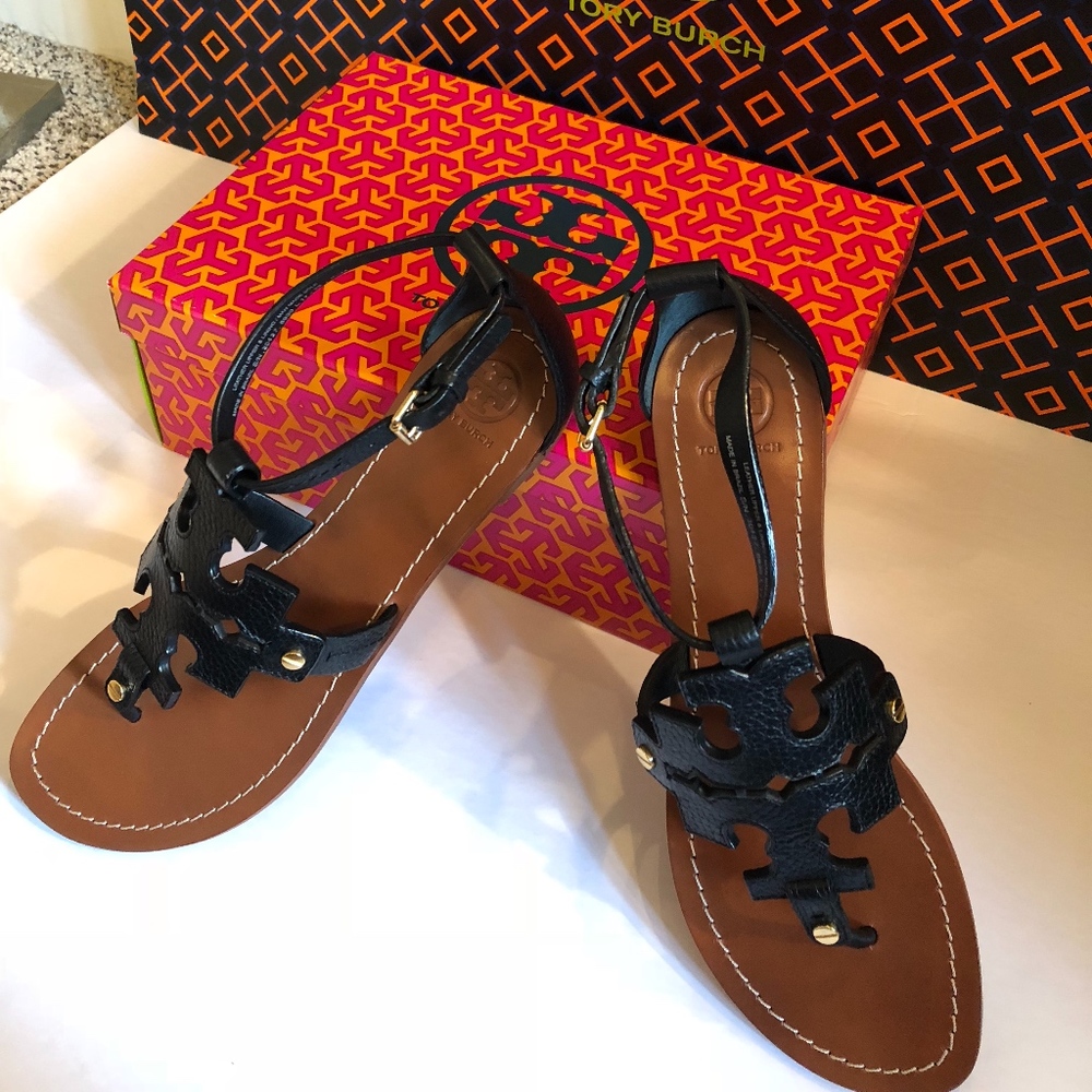 *SOLD OUT*TORY BURCH Phoebe Logo Flat Thong-8.5 - Picture 4 of 8